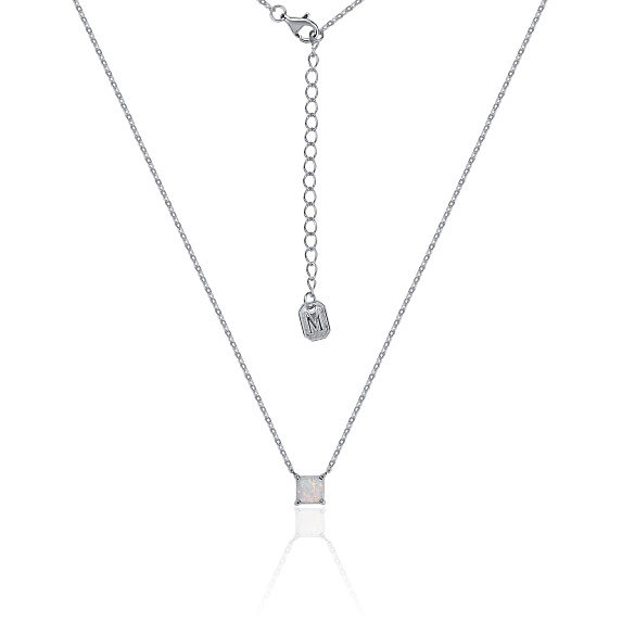 Серебряное колье с квадратным опалом MIESTILO  Miestilo