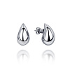Серьги серебро 925 серебряные гвоздики капельки объемные Miestilo