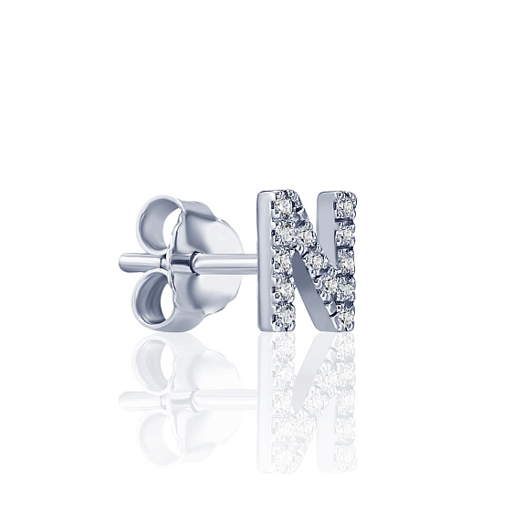Моносерьга в виде буквы N MIESTILO Miestilo