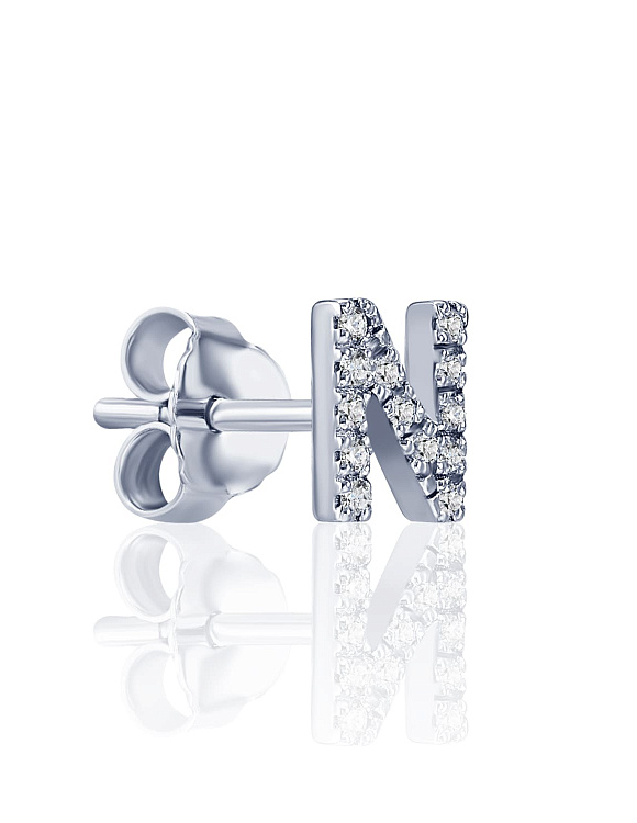 Моносерьга в виде буквы N MIESTILO Miestilo 2