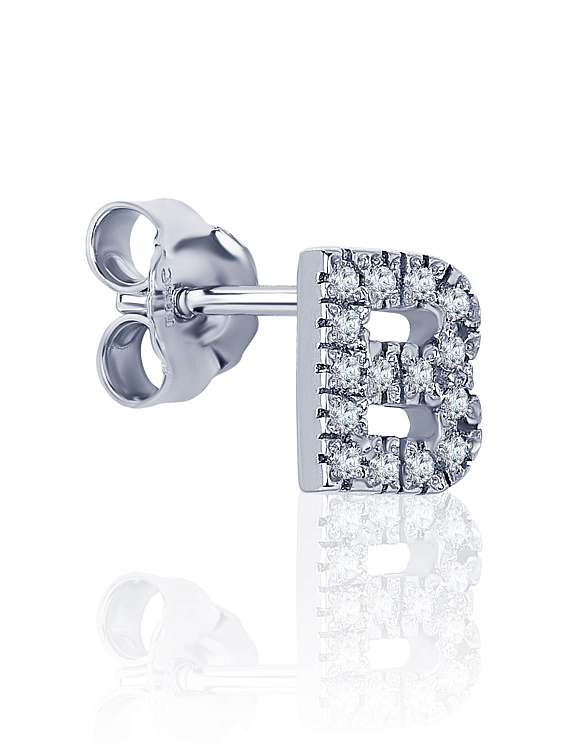 Моносерьга в виде буквы В MIESTILO Miestilo 2