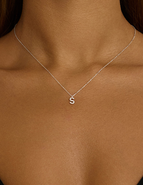 Подвеска серебро 925 на шею с буквой с Miestilo