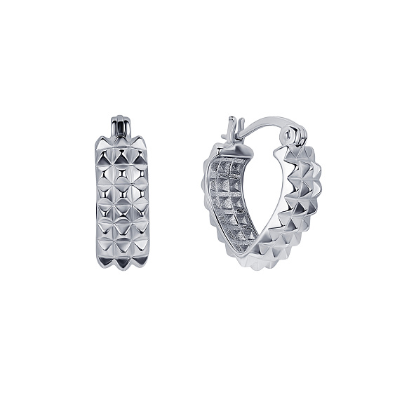 Серебряные серьги кольца Miestilo