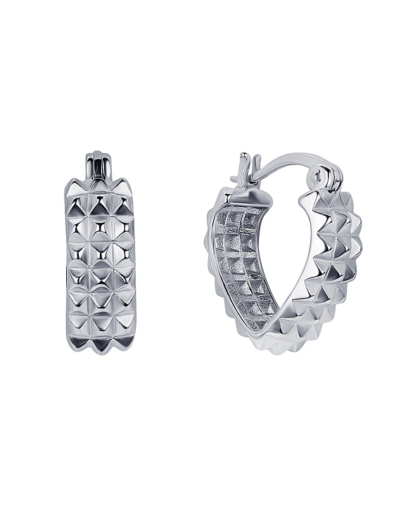 Серебряные серьги кольца Miestilo  2