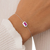 Серебряный браслет с эмалью и корундом  Miestilo