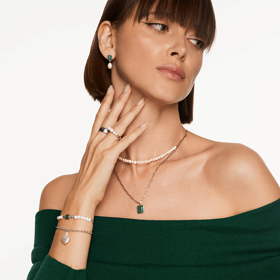 Серебряный браслет с культивированным барочным жемчугом Miestilo