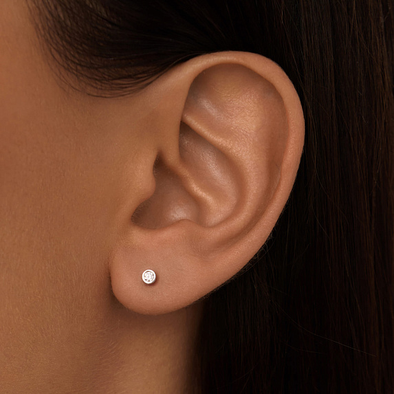 Серьги серебро 925 серебряные гвоздики женские с камнем Miestilo