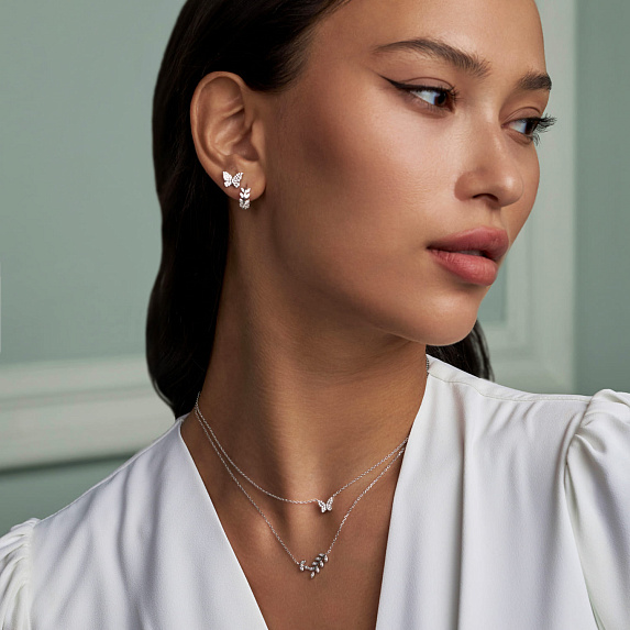 Подвеска серебро 925 на шею веточка Miestilo