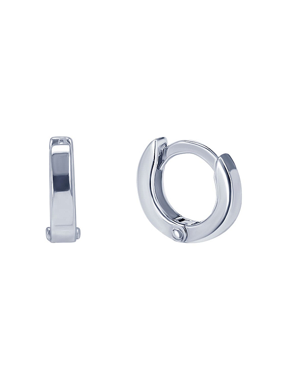 Серьги кольца конго серебро 925 серебряные круглые Miestilo  2