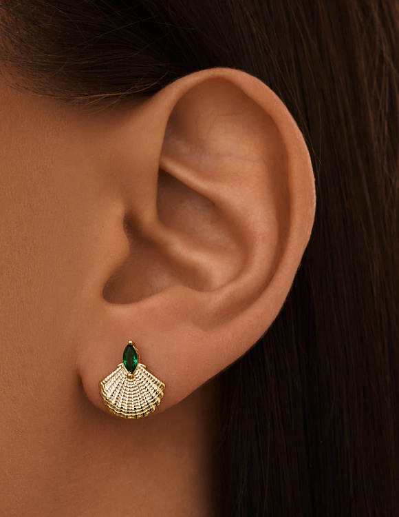 Пусеты в виде миниатюрных ракушек Miestilo