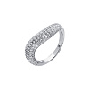Серебряное кольцо волна с фианитами Miestilo