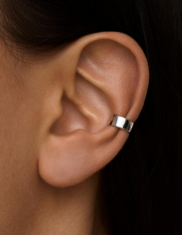 Серьга кафф серебро 925 моносерьга серебряная одиночная Miestilo