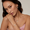 Серебряное колье позолоченное с натуральным жемчугом Miestilo