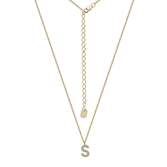 Подвеска серебро 925 на шею с буквой С (S) в позолоте Miestilo