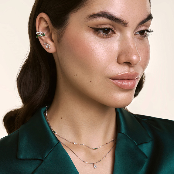 Серьги клаймберы серебро 925 змеи без застежки Miestilo
