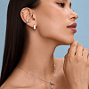 Серебряный кафф каплевидной формы Miestilo