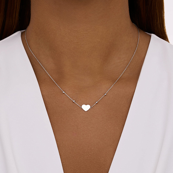 Подвеска сердце серебро 925 на шею Miestilo