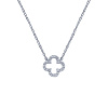 Подвеска на шею серебро 925 с цепочкой клевер Miestilo