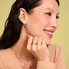 Серьги серебро 925 с камнями длинные Miestilo
