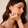 Серьги конго серебро 925 серебряные дутые Miestilo