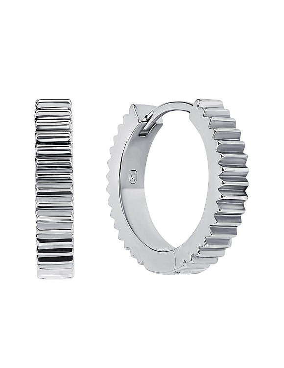 Серьги конго серебро 925 серебряные женские кольца Miestilo  2