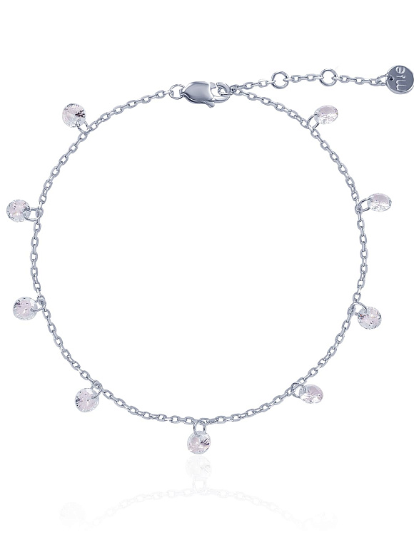 Нежный серебряный браслет с подвесками из фианитов MIESTILO Miestilo  2