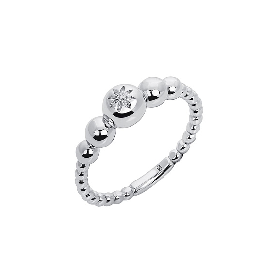 Серебряное кольцо шары Miestilo