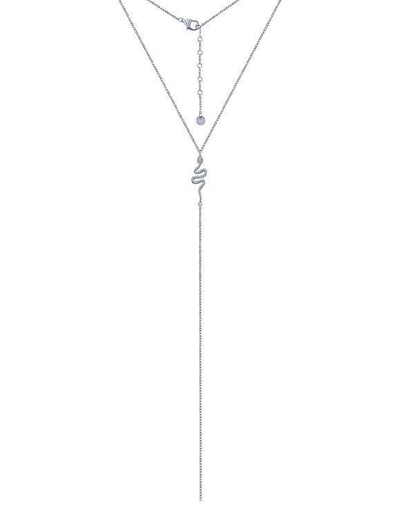 Колье галстук серебро 925 серебряное ювелирное змея Miestilo  2