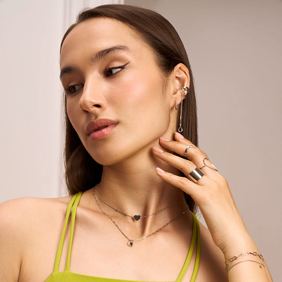 Подвеска сердце серебро 925 на шею Miestilo