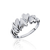 Серебряное кольцо сердца MIESTILO Miestilo